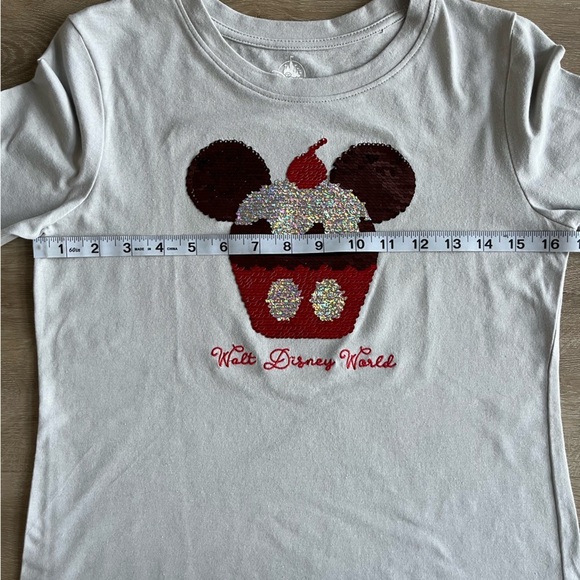 Disney Cupcake Sequin flip long sleeve Shirt SZ XS - Picture 5 of 8
